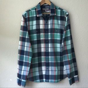 Express | Fitted Long Sleeve Button Up | Large